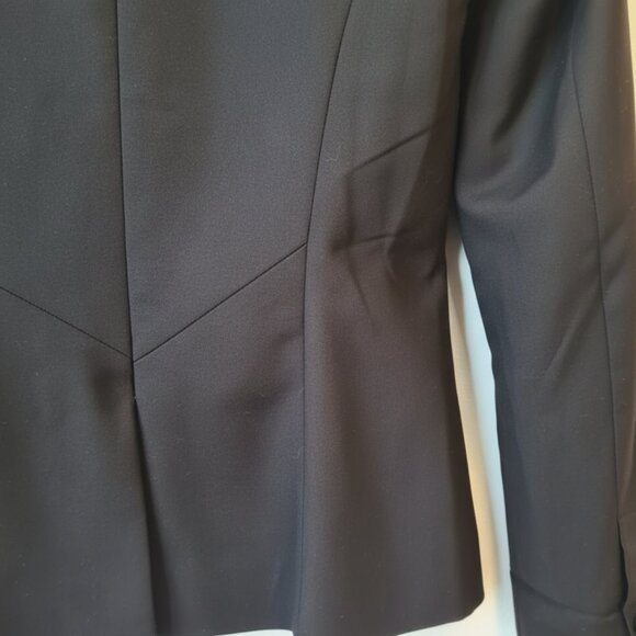 RW&CO Stretch Lining Womens Black Suit Blazer Size 0 One Button Stylish Chic - Picture 10 of 16
